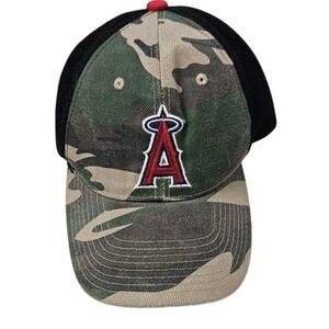 Los Angeles Angels Camo Trucker Hat MLB Camouflage Mesh Back Cap Unisex Baseball